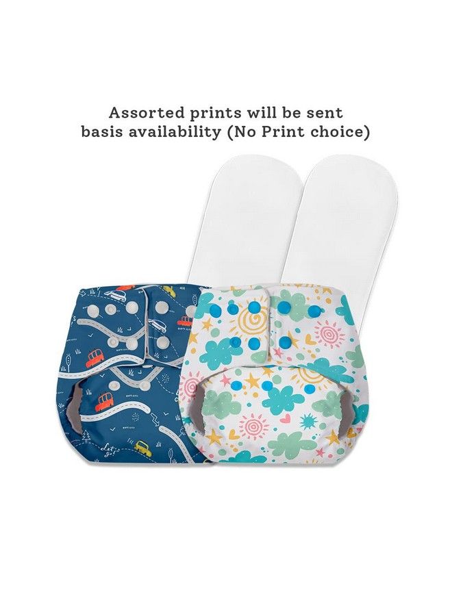 Superbottoms Basic Pack Of 4 (2 Shell + 2Pad) Cloth Diaper For Baby With Quick Dry Pad; Washable & Reusable Cotton Diaper ; Rash Free Side Leakage Proof ; 03 Y ; Freesize ; Adjustable ; Reduces Rash ; Assorted - Image 3