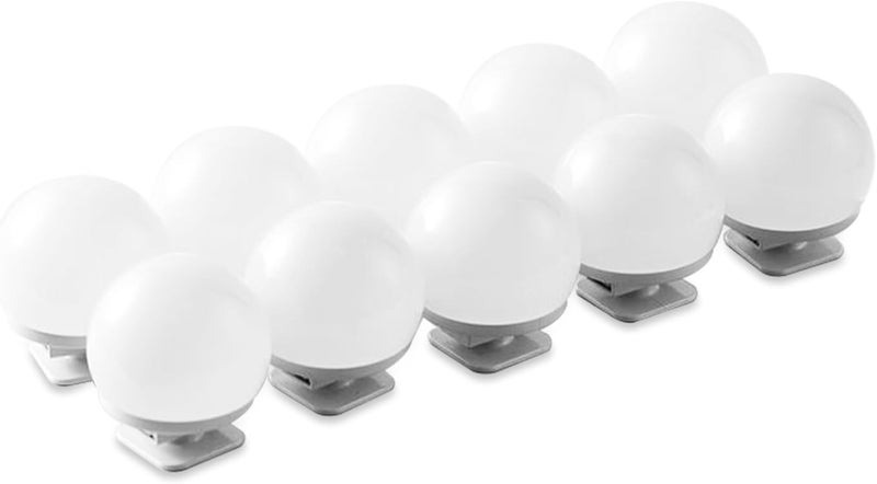 Makeup Mirror Light Tricolor Dimming USB Refill Lights for Ideal Lighting for Grooming Tasks Ideal for Vanity or Bathroom (10pcs) - Image 2