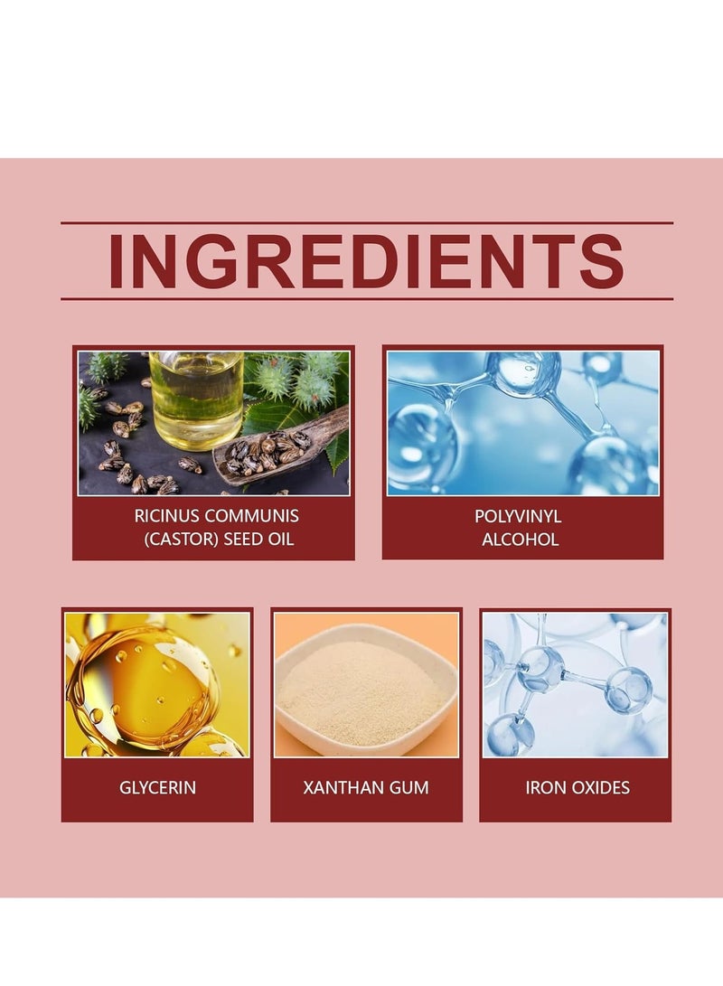 EELHOE Peel Off Lip Stain Tattoo, Peel Off Lip Liner, Removable Lip Liner Set, Matte Finish Waterproof Lip Liner Pencil, Transfer-proof Peel Off Lip Stick Highly Pigmented Color Lip Makeup(Reddish Brown) - Image 5