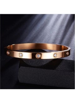 Coconut Love Bracelet Bangle for Women Gilrs with Cubic Zirconia Stones Stainless Steel Hinged Jewelry with Crystal Oval Bracelet Best Gifts for Love with Valentine's Day Birthday  - Image 3