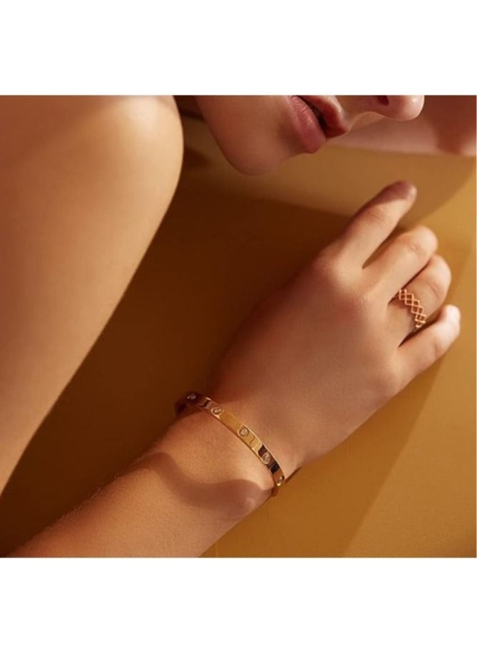 Coconut Love Bracelet Bangle for Women Gilrs with Cubic Zirconia Stones Stainless Steel Hinged Jewelry with Crystal Oval Bracelet Best Gifts for Love with Valentine's Day Birthday  - Image 4