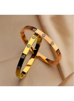 Coconut Love Bracelet Bangle for Women Gilrs with Cubic Zirconia Stones Stainless Steel Hinged Jewelry with Crystal Oval Bracelet Best Gifts for Love with Valentine's Day Birthday  - Image 2