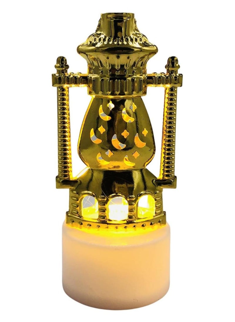 AUTOYSUR - 1pc LED Tea Lights, Ramadan Decor Light, Flameless LED Tea Lights Candles Battery Operated, Eid Mubarak Lamp Plastic LED Night Light for Eid Ramadan Party Home Indoor Bedroom Tabletop Decor - Image 1