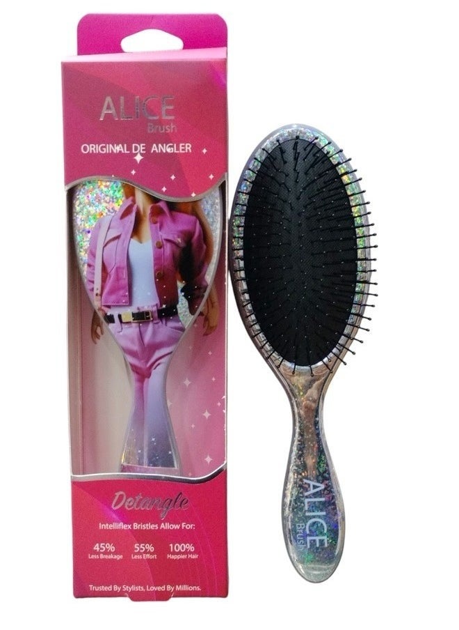 BRUSH ORIGINAL DE ANGLER intelliflex Bristles Allow For 45% Less Breakage 55% Less Effort 100% Happier Hair Trusted by stylists ,loved by millions
