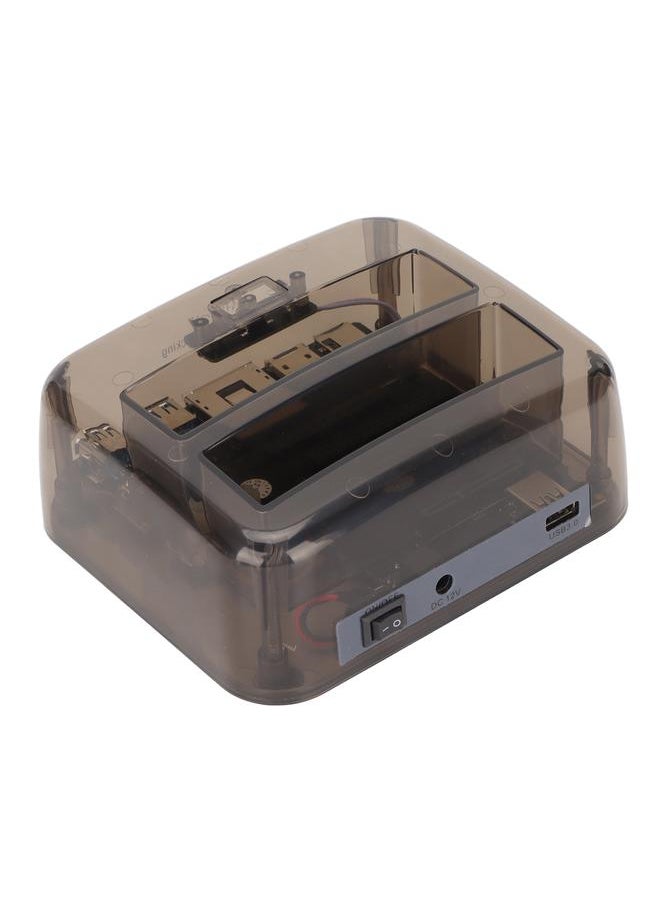 Thoraya USB3.0 TO IDE/SATA dual-slot hard drive holder multi-function card reader transparent 2.5/3.5-inch serial hard drive base with NGFF M.2/mSATA adapter card European standard  - Image 2