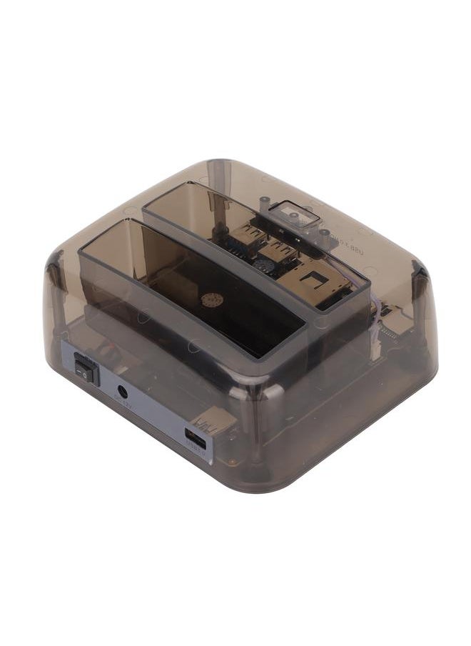 Thoraya USB3.0 TO IDE/SATA dual-slot hard drive holder multi-function card reader transparent 2.5/3.5-inch serial hard drive base with NGFF M.2/mSATA adapter card European standard  - Image 3