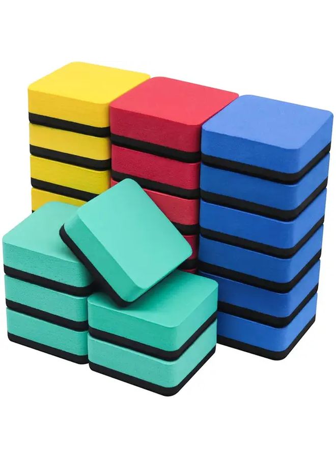 4 Pack Heavy Duty EVA Dry Erase Board Eraser Cleaner 4 Colors Green For Classroom Office - Image 1