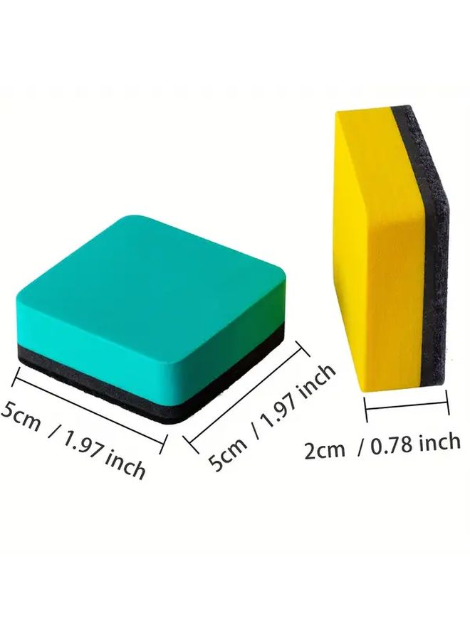 4 Pack Heavy Duty EVA Dry Erase Board Eraser Cleaner 4 Colors Green For Classroom Office - Image 2