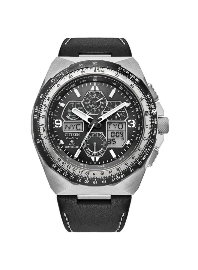 CITIZEN Leather Chronograph Wrist Watch JY8149-05E - Image 1