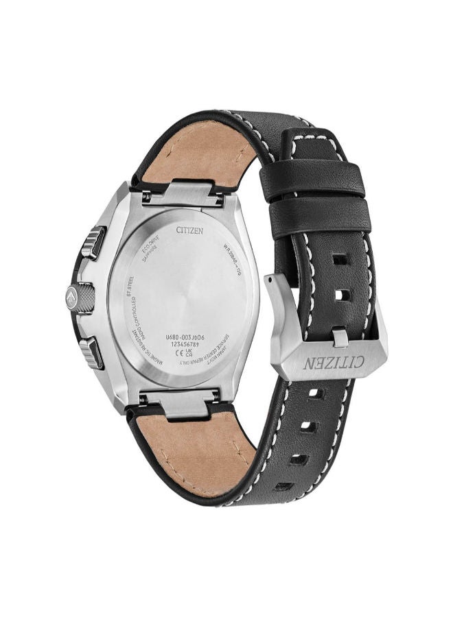 CITIZEN Leather Chronograph Wrist Watch JY8149-05E - Image 2