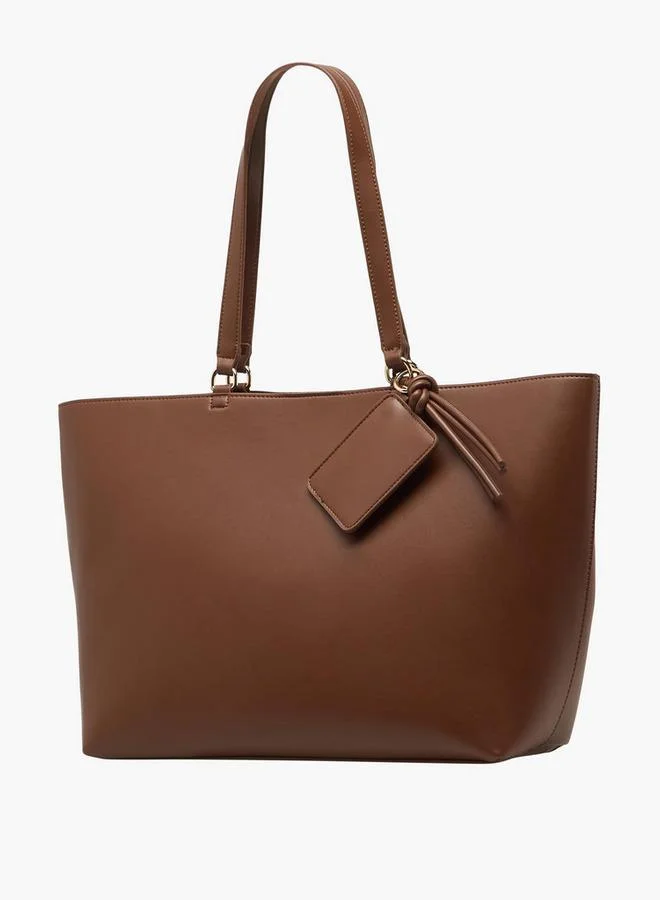 Splash FAV Tassel Detail Tote Bag with Button Closure
