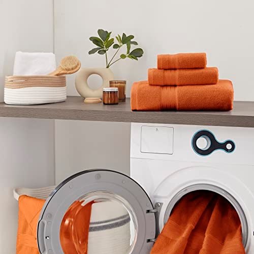 COZYART Burnt Orange Bath Towel Set for Bathroom Turkish Cotton Thick Soft Absorbent Durable 650 GSM Towel Sets of 6, 2 Large Bath Towels, 2 Hand Towels, 2 Washclothes - Image 5