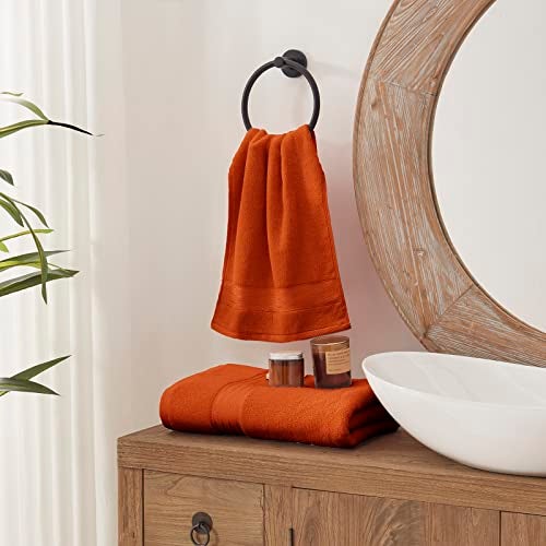COZYART Burnt Orange Bath Towel Set for Bathroom Turkish Cotton Thick Soft Absorbent Durable 650 GSM Towel Sets of 6, 2 Large Bath Towels, 2 Hand Towels, 2 Washclothes - Image 2