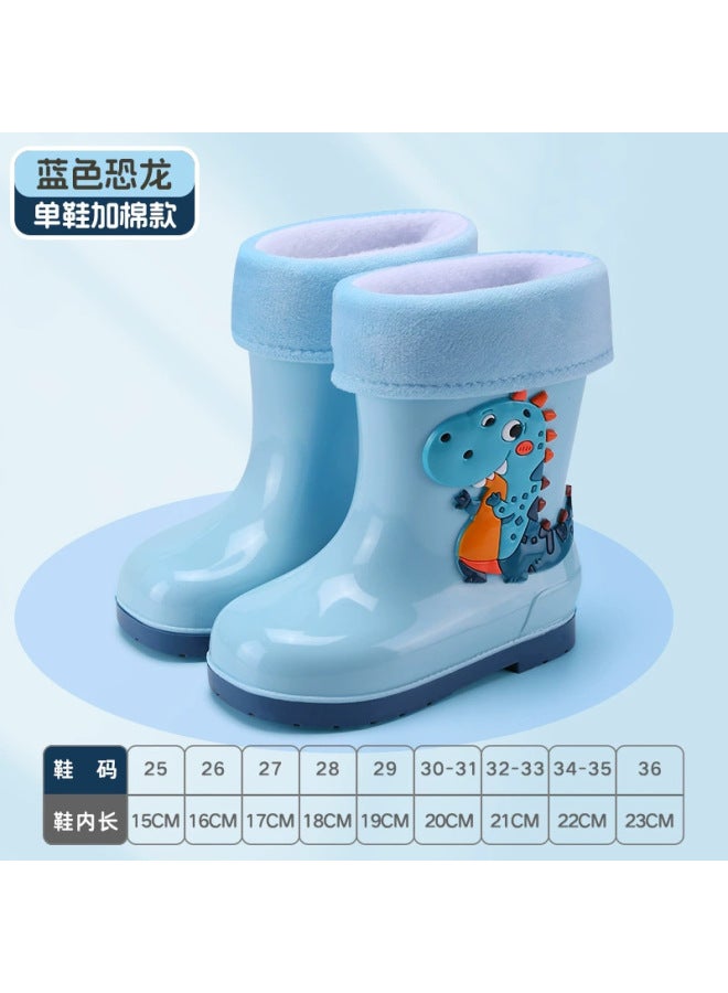 Ready Stock Children's Rain Boots, Thickened And Wear-resistant, Cartoon Waterproof And Non-slip Rain Boots For Boys And Girls, Warm Rain Boots