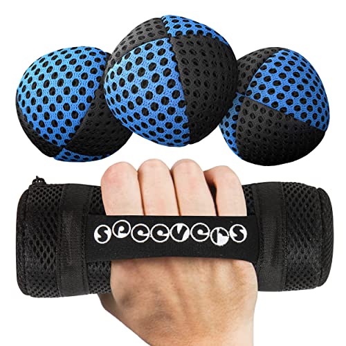 speevers Weighted Juggling Balls for Fitness 650g, Set of 3 Power XBalls with Carry Pouch, Fun Indoor Home Workout Aids for Weight Loss and Training, Best Exercise Gifts for Men and Women - Image 1