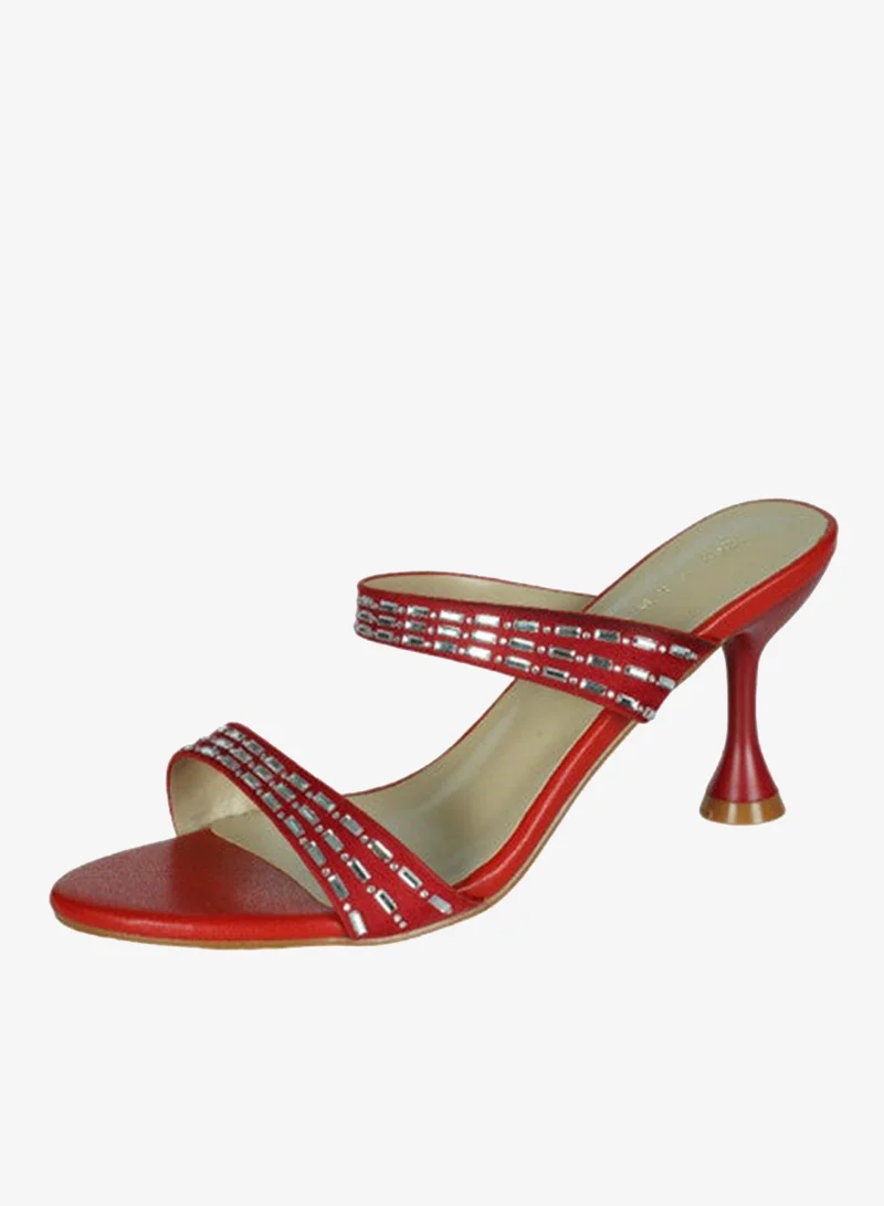 Zayna Red 221-70 Zayna Ladies  Fashion Mid Heel Slip on 8TV95-12 Red for Women | Best Price UAE