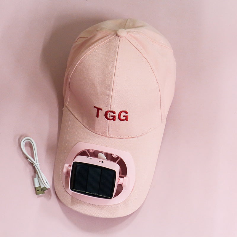 Hat With Fan, Solar Charging Sun Protection Visor, Multifunctional High Wind Usb Portable Small Fan - Image 5
