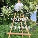 BATTOO Wedding Welcome Sign Decal Welcome to Our Beginning Couples Wedding Reception Home Adhesive Sticker Marriage Wedlock of Love Wedding Ceremony Decal 26 Wide by 145 Tall White - Image 2