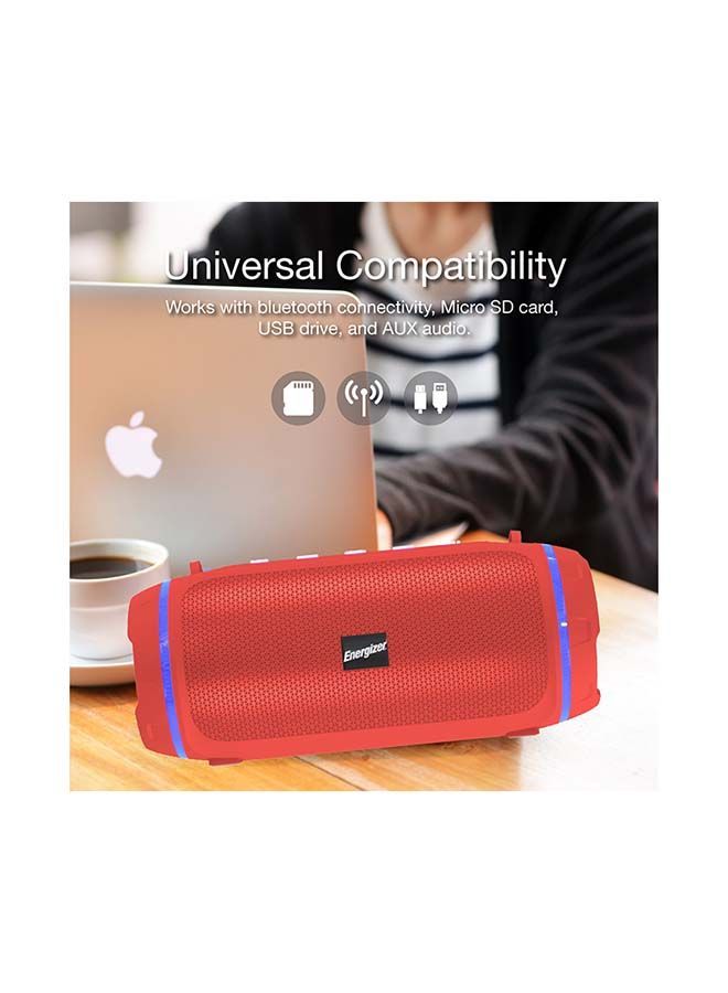 NIBEMINENT PowerSound Bluetooth Speaker with Built-in Power Bank Red  - Image 4