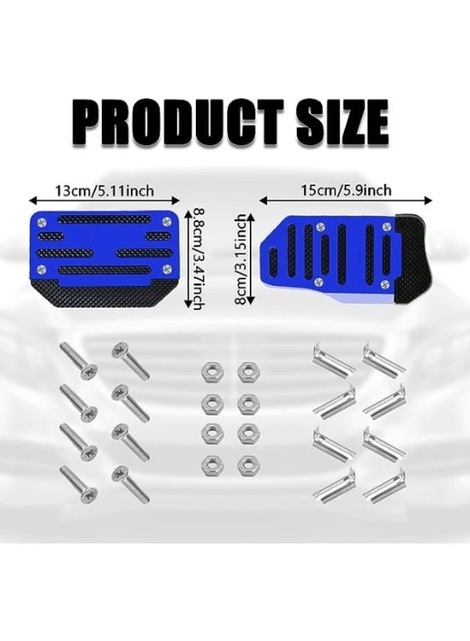 Generic 1 Set Aluminum Alloy Non-Slip Pedal and Sport Brake Pedal Pads  - Image 2