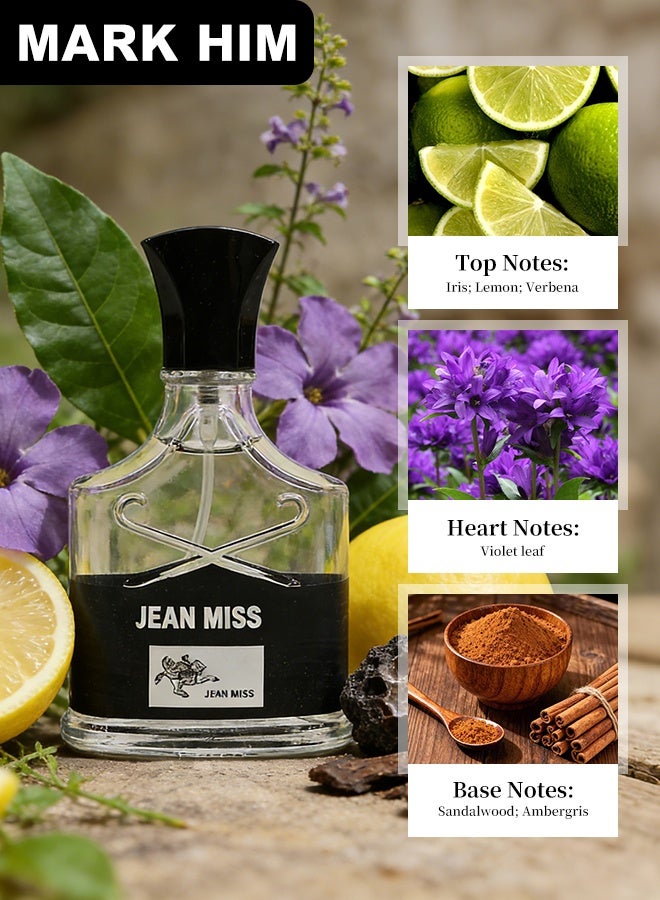 MARK HIM Men's 3PCS Perfume Gift Set, Napoleon Iris Sandalwood, Ireland Bergamot Patchouli, Silver Mountain Spring Aquatic Tea Long Lasting Eau de Parfum Trio, Versatile Day Night Scents for Him - Image 3