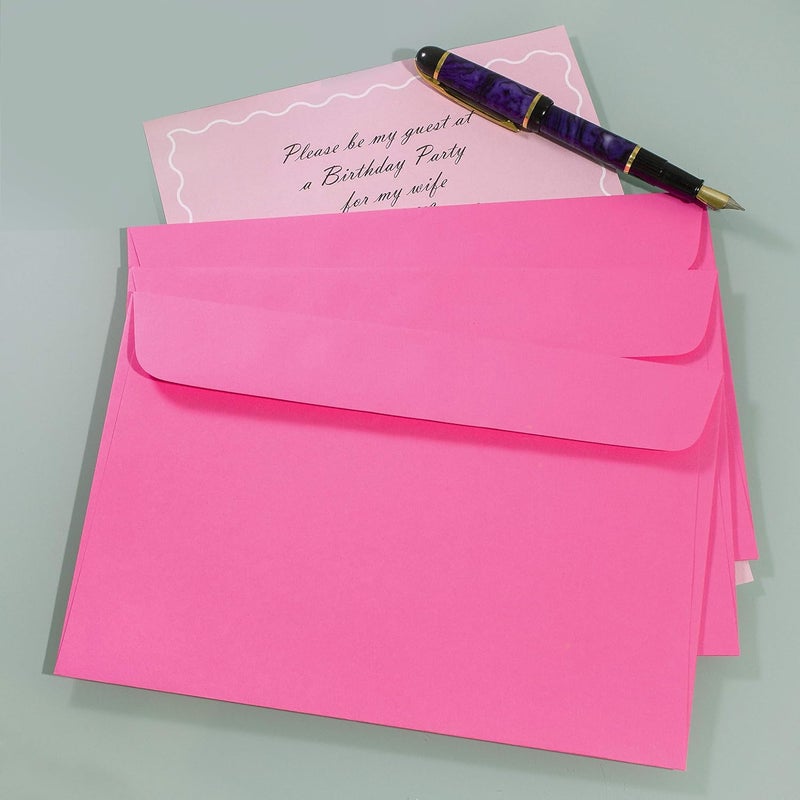 EnDoc 9x12 Envelope Pink Starburst Color- Blank Open Side Envelopes-15 Pack 24Lb Paper - Image 4