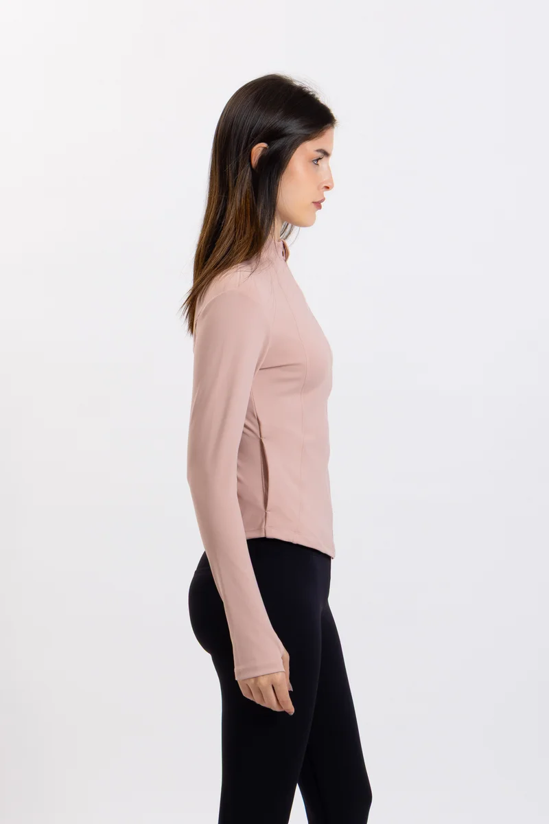 SHAPES DETAILED SCULPT ZIP-UP TOP