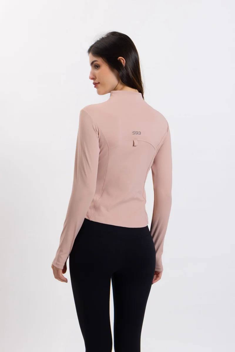 SHAPES DETAILED SCULPT ZIP-UP TOP