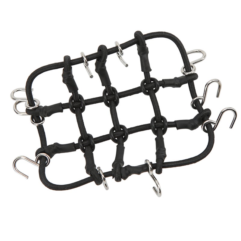 RC Luggage Net Rack Net Simulation Stainless Steel Rubber RC Truck Car Roof Luggage Rack for Xiaomi Jimny RC Car Black - Image 5