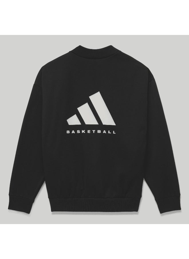 Adidas Adidas One Fl Crew Black Basketball Sweatshirts For Unisex Xs  - Image 2