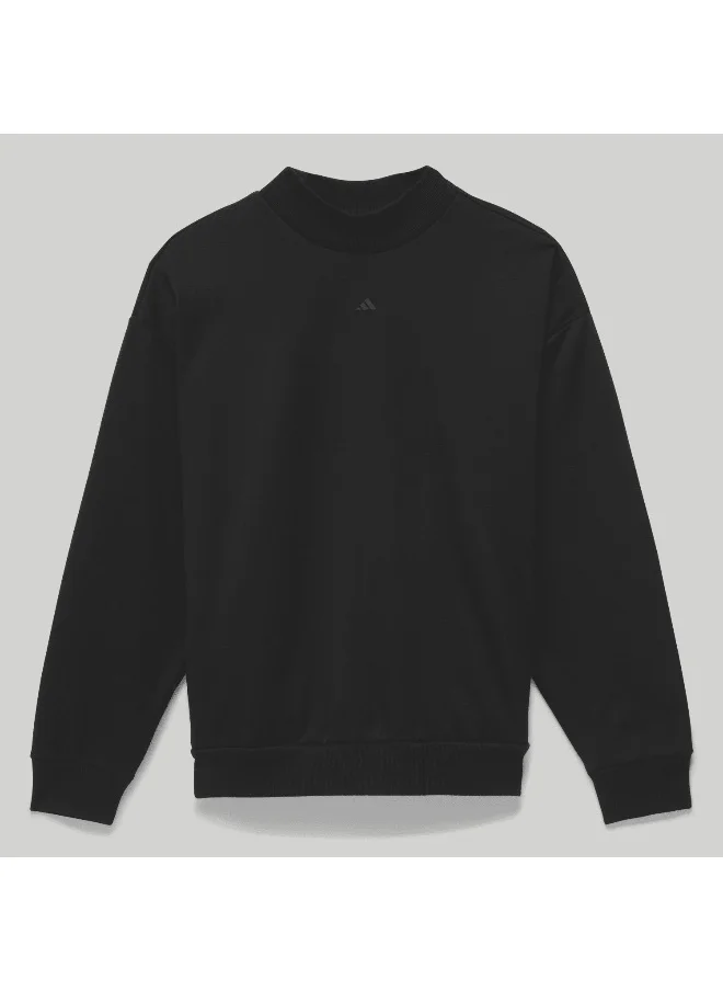 Adidas Adidas One Fl Crew Black Basketball Sweatshirts For Unisex Xs