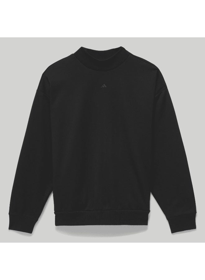 adidas Originals Adidas One Fl Crew Black Basketball Sweatshirts For Unisex Xs  - Image 1