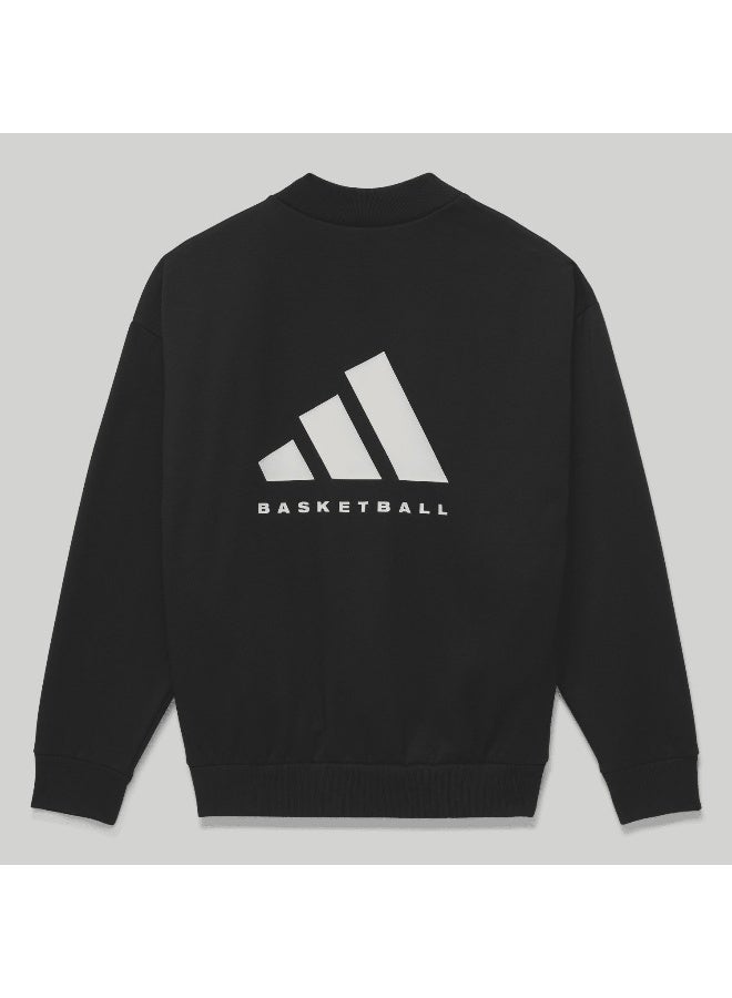 adidas Originals Adidas One Fl Crew Black Basketball Sweatshirts For Unisex Xs  - Image 2