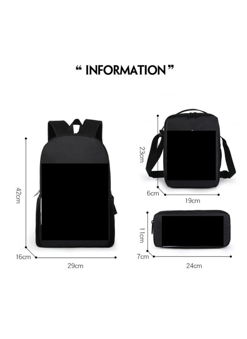 Generic - Cartoon anime backpack for primary and secondary school students, large capacity casual lightweight backpack, cartoon shoulder bag, pencil case, pencil case, and pencil case - Image 1