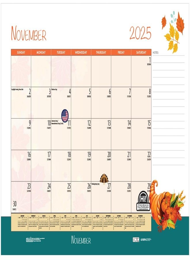 House of Doolittle 2025-2026 House of Doolittle Seasonal/Holiday 22" x 17" Academic Monthly Desk Pad Calendar (1395-26) - Image 5