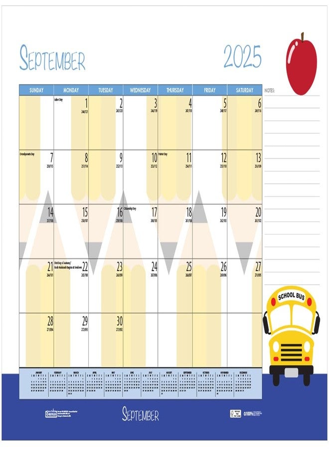 House of Doolittle 2025-2026 House of Doolittle Seasonal/Holiday 22" x 17" Academic Monthly Desk Pad Calendar (1395-26) - Image 3
