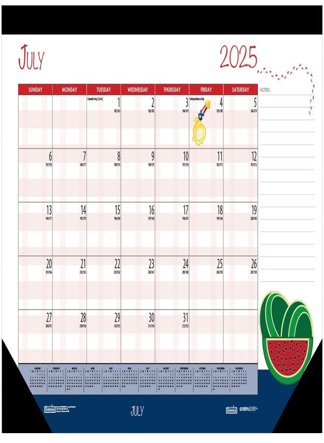 House of Doolittle 2025-2026 House of Doolittle Seasonal/Holiday 22" x 17" Academic Monthly Desk Pad Calendar (1395-26) - Image 1
