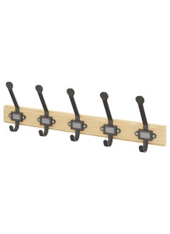 Zaboon Rack With 5 Hooks, Pine/Grey  - Image 1