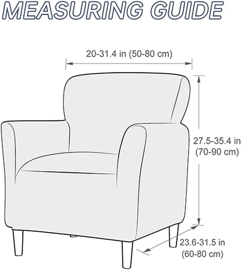 SONNACH Stretch Chair Covers with Arms 1-Piece Banquet Armchair Slipcover Velvet Mid Century Modern Armchair Slipcover Anti-Slip Furniture Protector for Living Room Friendly for Kids Pets (Navy) - Image 5
