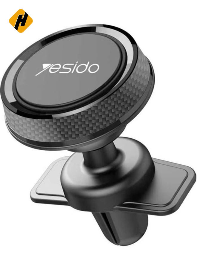 HuHa Mobile Magnetic Car Holder Black 360 Degree Magnetic Mount Air Vent Cradle Compatible with iPhone 12 mini/12/12 pro, Samsung Galaxy S21/20 or Note Ultra Huawei and more  - Image 1
