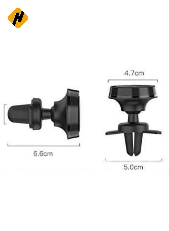 HuHa Mobile Magnetic Car Holder Black 360 Degree Magnetic Mount Air Vent Cradle Compatible with iPhone 12 mini/12/12 pro, Samsung Galaxy S21/20 or Note Ultra Huawei and more  - Image 3