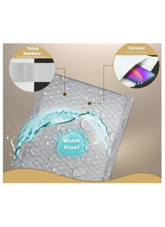 DeloPik Bubble Mailers, Poly Bubble Mailers Waterproof Padded Envelopes Self Seal Shipping Bags,with Bubble Cushioning Wrap for Shipping and Packaging (21 * 25 CM, white 10pcs)  - Image 5