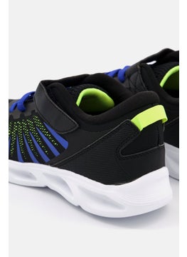 RBX Kids Boy Imprint Velcro Closure Light Up Shoes, Black Combo  - Image 2