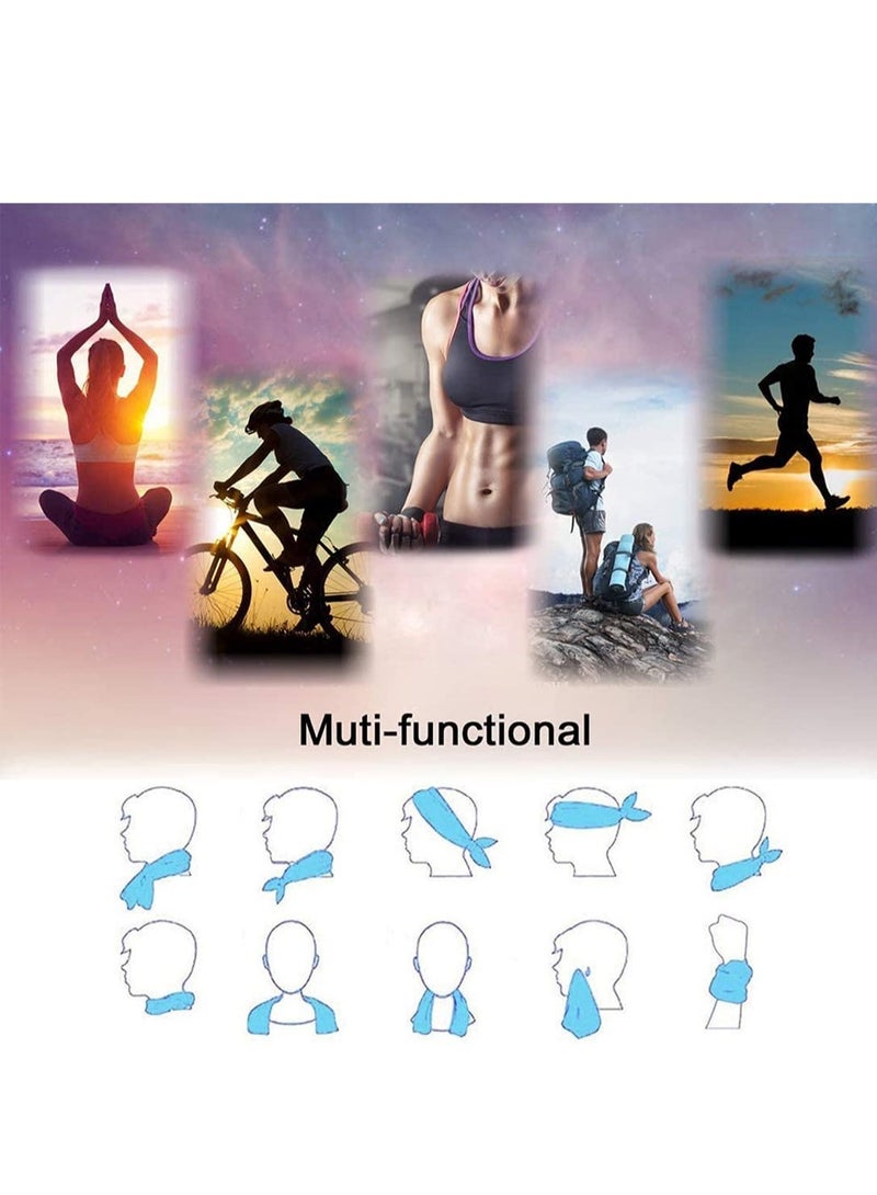 SOLARAE Cooling Towel 3 Pcs 100 x 30 cm Microfiber Towel for Instant Cooling Relief Cool Cold Towel Breathable Chilly Microfiber Towel for Yoga Golf Travel Gym Sports Camping Football - Image 5