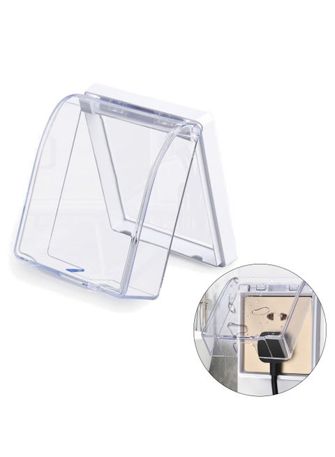 Waterproof Socket Cover Splashproof and Dustproof Switch Cover Protector Adhesive Wall Electric Plug Protection Box