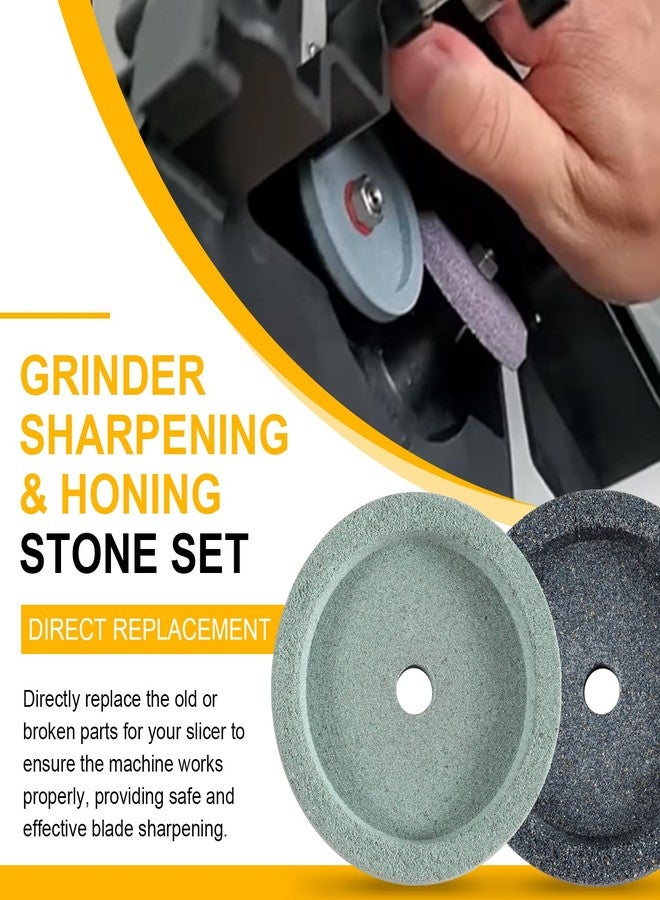 Deargooday Grinder Sharpening and Honing Stone Set for Bizerba Slicer, Replace for 4022060160, 60223401000, 60223401100 - Image 2