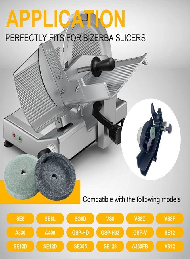 Deargooday Grinder Sharpening and Honing Stone Set for Bizerba Slicer, Replace for 4022060160, 60223401000, 60223401100 - Image 3