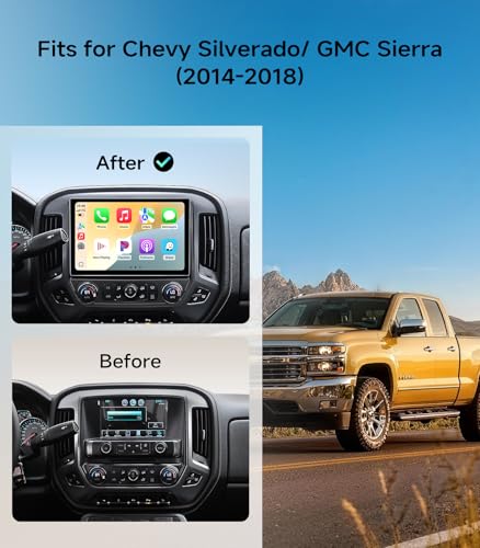 AINAVIGO 11.5" Car Stereo Radio for Chevy Silverado & GMC Sierra 2014-2018 - Wireless CarPlay Android Auto 5G WiFi GPS Navigation Bluetooth FM/SWC Touchscreen 1080P Backup Camera - Image 2