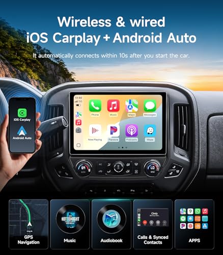 AINAVIGO 11.5" Car Stereo Radio for Chevy Silverado & GMC Sierra 2014-2018 - Wireless CarPlay Android Auto 5G WiFi GPS Navigation Bluetooth FM/SWC Touchscreen 1080P Backup Camera - Image 3