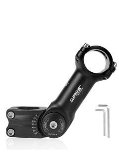 Excefore Adjustable Bike Stem, 0-60 Degree Adjustable MTB Stem, 31.8 130mm Bike Handlebar Stem Riser, with 2 Hexagonal wrench, for Mountain Bike, Road Bicycle, MTB, BMX, Cycling  - Image 1